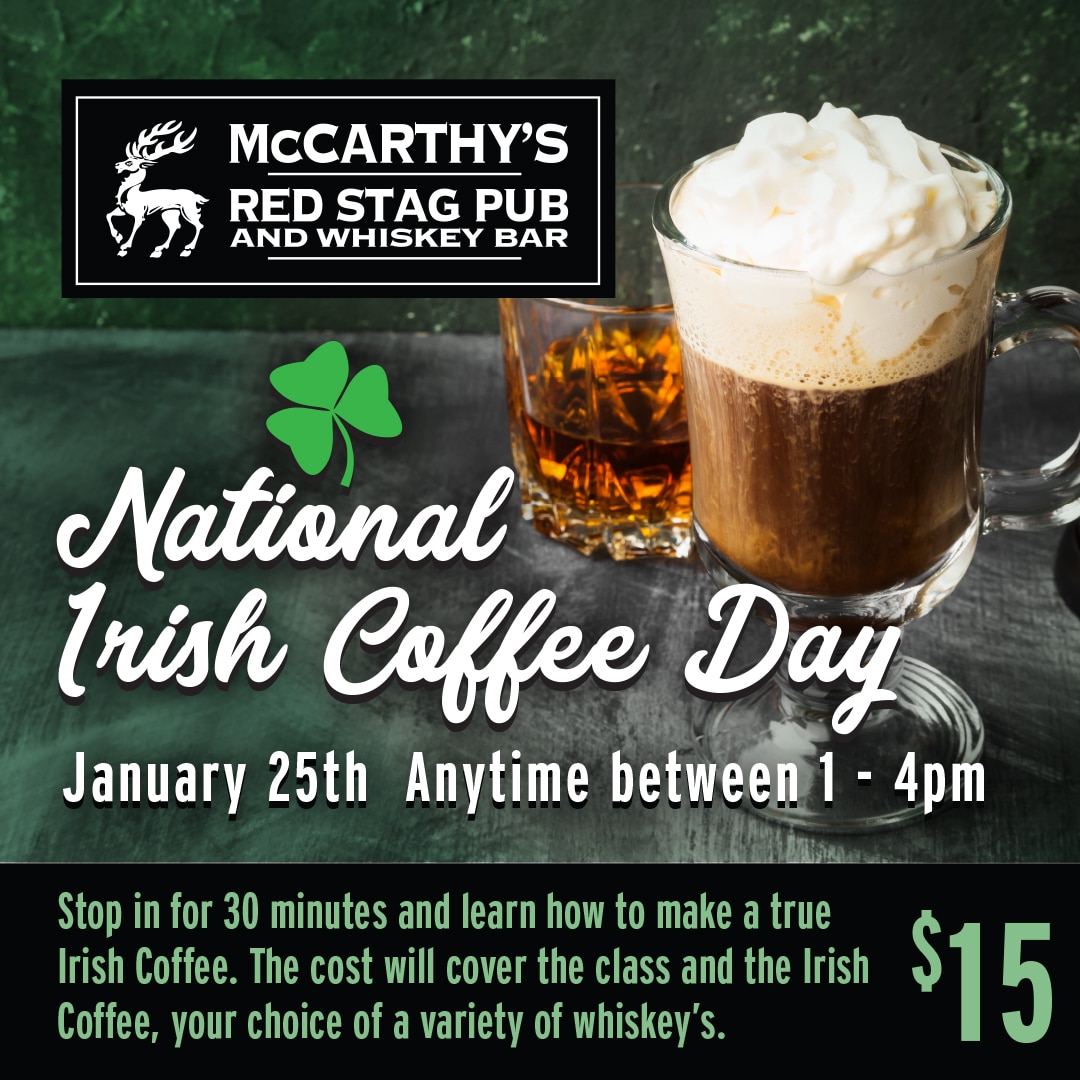 National Irish Coffee Day at Red Stag Pub